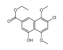 7-氯-4-羟基-5,8-二甲氧基-2-萘羧酸乙酯结构式