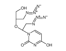 1-[(1R)-2-azido-1-[(2S)-1-azido-3-hydroxypropan-2-yl]oxyethyl]pyrimidine-2,4-dione结构式