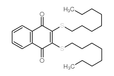 2,3-Bis(n-octylthio)-1,4-naphthalenedione Structure