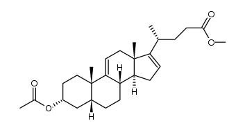 methyl 3α-acetoxy-5β-chola-9(11),16-dien-24-oate Structure