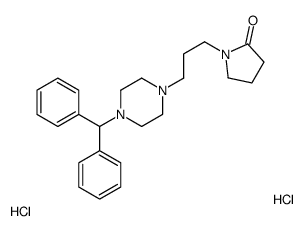 1-[3-(4-benzhydrylpiperazin-1-yl)propyl]pyrrolidin-2-one,dihydrochloride Structure