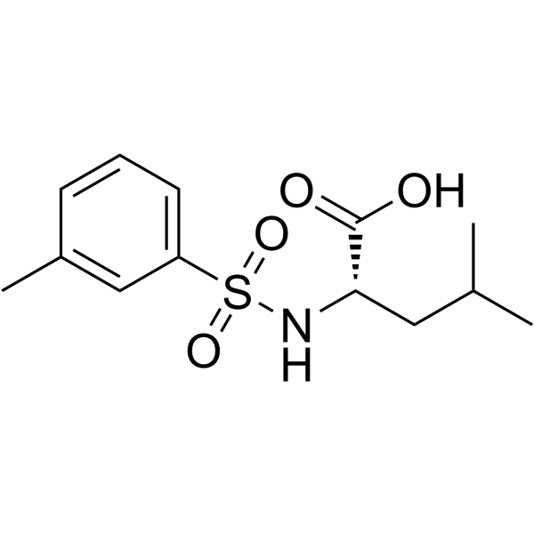 (m-Tolylsulfonyl)-L-leucine Structure