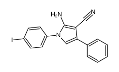 2-amino-1-(4-iodophenyl)-4-phenylpyrrole-3-carbonitrile Structure