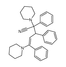 2,3,5-triphenyl-2,5-di(piperidin-1-yl)pent-4-enenitrile结构式