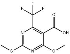 4-甲氧基-2-(甲基磺酰基)-6-(三氟甲基)-5-嘧啶羧酸结构式