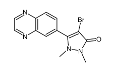 4-BROMO-1,2-DIMETHYL-5-(QUINOXALIN-6-YL)-1H-PYRAZOL-3(2H)-ONE Structure