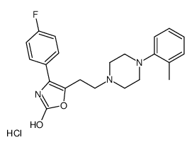 4-(4-fluorophenyl)-5-[2-[4-(2-methylphenyl)piperazin-1-yl]ethyl]-3H-1,3-oxazol-2-one,hydrochloride结构式