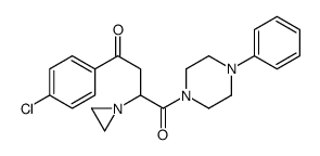 2-(aziridin-1-yl)-4-(4-chlorophenyl)-1-(4-phenylpiperazin-1-yl)butane-1,4-dione Structure