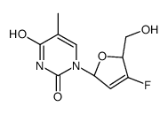 1-[(2R,5R)-4-fluoro-5-(hydroxymethyl)-2,5-dihydrofuran-2-yl]-5-methylpyrimidine-2,4-dione Structure