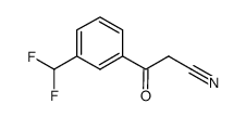 3-(3-(difluoromethyl)phenyl)-3-oxopropanenitrile Structure