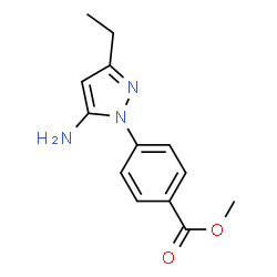 METHYL4-(5-AMINO-3-ETHYL-1H-PYRAZOL-1-YL)BENZOATE structure