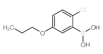 2-氯-5-丙氧基苯硼酸结构式