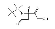 (4S)-N-(tert-butyldimethylsilyl)-4-[1-(hydroxymethyl)vinyl]-azetidin-2-one结构式