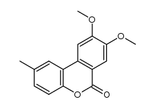 8,9-dimethoxy-2-methyl-6H-benzo[c]chromen-6-one结构式