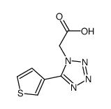 (5-(3-thienyl)tetrazol-1-yl)acetic acid Structure