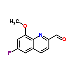 6-Fluoro-8-methoxy-2-quinolinecarbaldehyde结构式