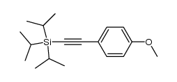 1-(4-methoxyphenyl)-2-(triisopropylsilyl)acetylene结构式