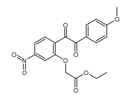 ethyl 2-(2-(2-(4-methoxyphenyl)-2-oxoacetyl)-5-nitrophenoxy)acetate结构式