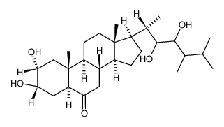 2α,3α,22α,23α-tetrahydroxy-24β-methyl-5α-cholestan-6-one Structure