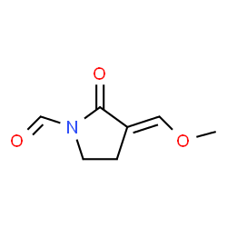 1-Pyrrolidinecarboxaldehyde, 3-(methoxymethylene)-2-oxo-, (E)- (9CI) structure