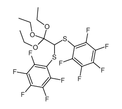 1,1,1-Triethoxy-2,2-bis(pentafluorphenylsulfanyl)ethan结构式