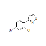 3-(4-Bromo-2-chlorophenyl)isoxazole Structure