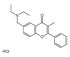 diethyl-[(3-methyl-4-oxo-2-phenylchromen-6-yl)methyl]azanium,chloride Structure