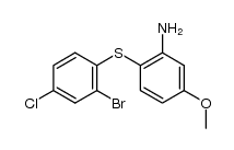 2-(2-bromo-4-chloro-phenylsulfanyl)-5-methoxy-aniline结构式