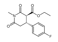 (3S,4R)-3-ethoxycarbonyl-4-(4-fluorophenyl)-N-methylpiperidine-2,6-dione结构式