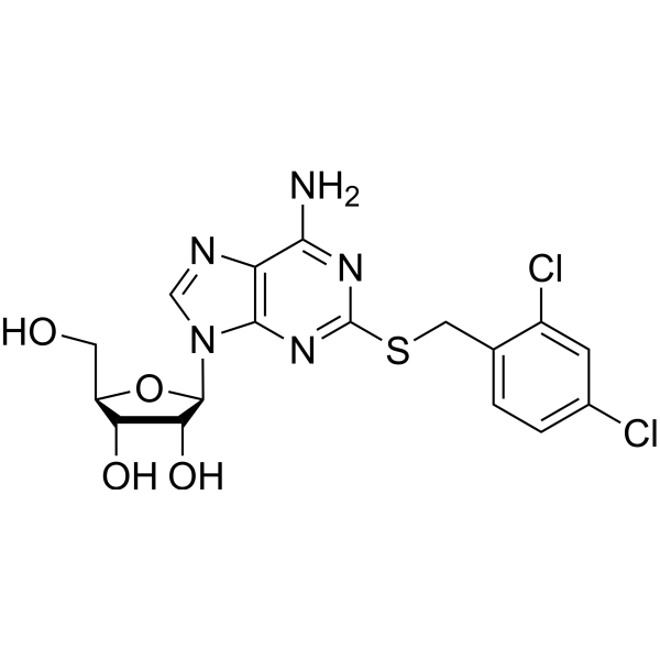 2-(2,4-Dichlorobenzyl)thioadenosine结构式