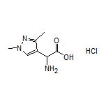 2-Amino-2-(1,3-dimethyl-4-pyrazolyl)acetic Acid Hydrochloride Structure