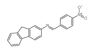 9H-Fluoren-2-amine,N-[(4-nitrophenyl)methylene]-结构式