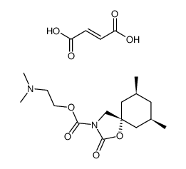 7t,9t-dimethyl-2-oxo-(5rO)-1-oxa-3-aza-spiro[4.5]decane-3-carboxylic acid 2-dimethylamino-ethyl ester, fumarate (1:1)结构式