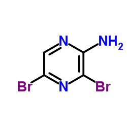 2-氨基-3,5-二溴吡嗪结构式