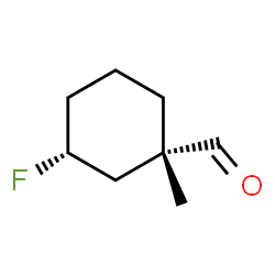 Cyclohexanecarboxaldehyde, 3-fluoro-1-methyl-, (1S,3R)- (9CI)结构式