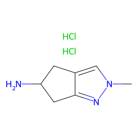 2-methyl-5,6-dihydro-4H-cyclopenta[c]pyrazol-5-amine;dihydrochloride Structure