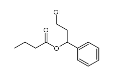 3-Cloro-1-phenylpropyl butanoate结构式