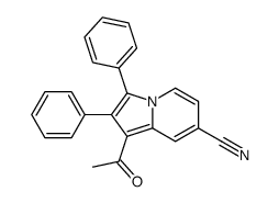 1-acetyl-2,3-diphenylindolizine-7-carbonitrile Structure