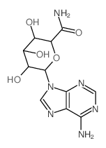 6-(6-aminopurin-9-yl)-3,4,5-trihydroxy-oxane-2-carboxamide结构式