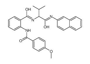 Benzamide, 2-[(4-methoxybenzoyl)amino]-N-[2-methyl-1-[(2-naphthalenylamino)carbonyl]propyl]- (9CI)结构式