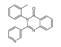 2-(3-Pyridinyl)-3-(2-methylphenyl)-3,4-dihydroquinazoline-4-one结构式