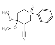 4,4-dimethoxy-1-phenyl-1-sulfanylidene-1$l^C14H18NO2PS-phosphacyclohexane-3-carbonitrile structure