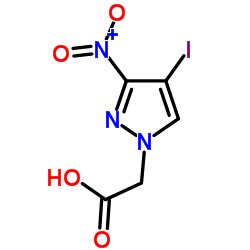 (4-Iodo-3-nitro-1H-pyrazol-1-yl)acetic acid结构式