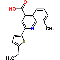 2-(5-Ethyl-2-thienyl)-8-methyl-4-quinolinecarboxylic acid结构式