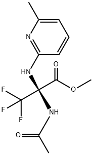 methyl 2-acetamido-3,3,3-trifluoro-2-((6-methylpyridin-2-yl)amino)propanoate Structure