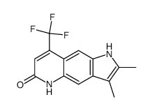 2,3-dimethyl-8-trifluoromethyl-5,6-dihydro-1H-pyrrolo[2,3-g]quinolin-6-one结构式