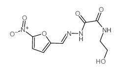 5-Nitro-2-furaldehyde 5-(2-hydroxyethyl)semioxamazone结构式