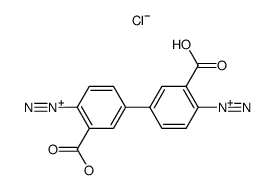 mono(3,3'-dicarboxy-[1,1'-biphenyl]-4,4'-bis(diazonium)) monochloride Structure