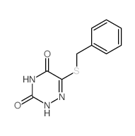 6-(Benzylthio)-as-triazine-3,5(2H,4H)-dione结构式