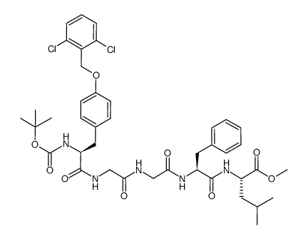 Boc-Tyr(2,6-Cl2Bzl)-Gly-Gly-Phe-Leu-OMe Structure